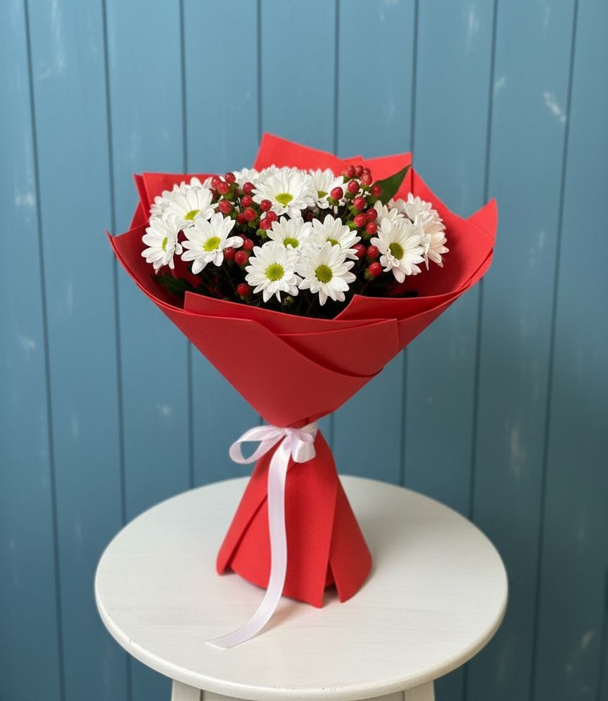 Букет цветов из: Хризантемы в Апастово