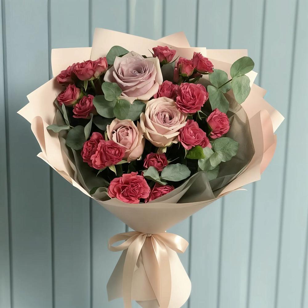 Букет цветов из: Гвоздики и Розы в Апастово