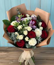 Букет цветов из:  Розы и Альстромерии в Апастово