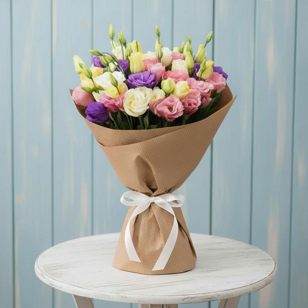 Букет цветов из: Лизиантусы в Апастово