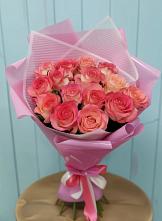 Букет 15 Розовых роз Равель #REPLACE_PRED# Апастово