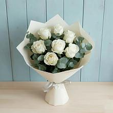 Букет Белые розы в Эвкалипте #REPLACE_PRED# Апастово