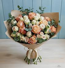 Букет цветов из:  Альстромерии и Розы в Апастово